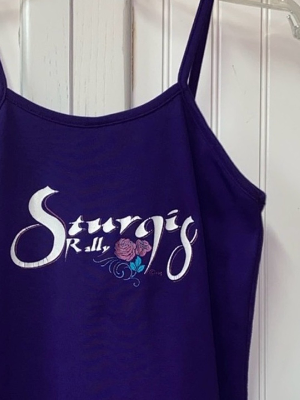 90s Sturgis Bike Rally Lace Up Tank Top Shirt L Vintage Harley Davidson